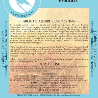 BlueBird Premium Blend Compost bag Back